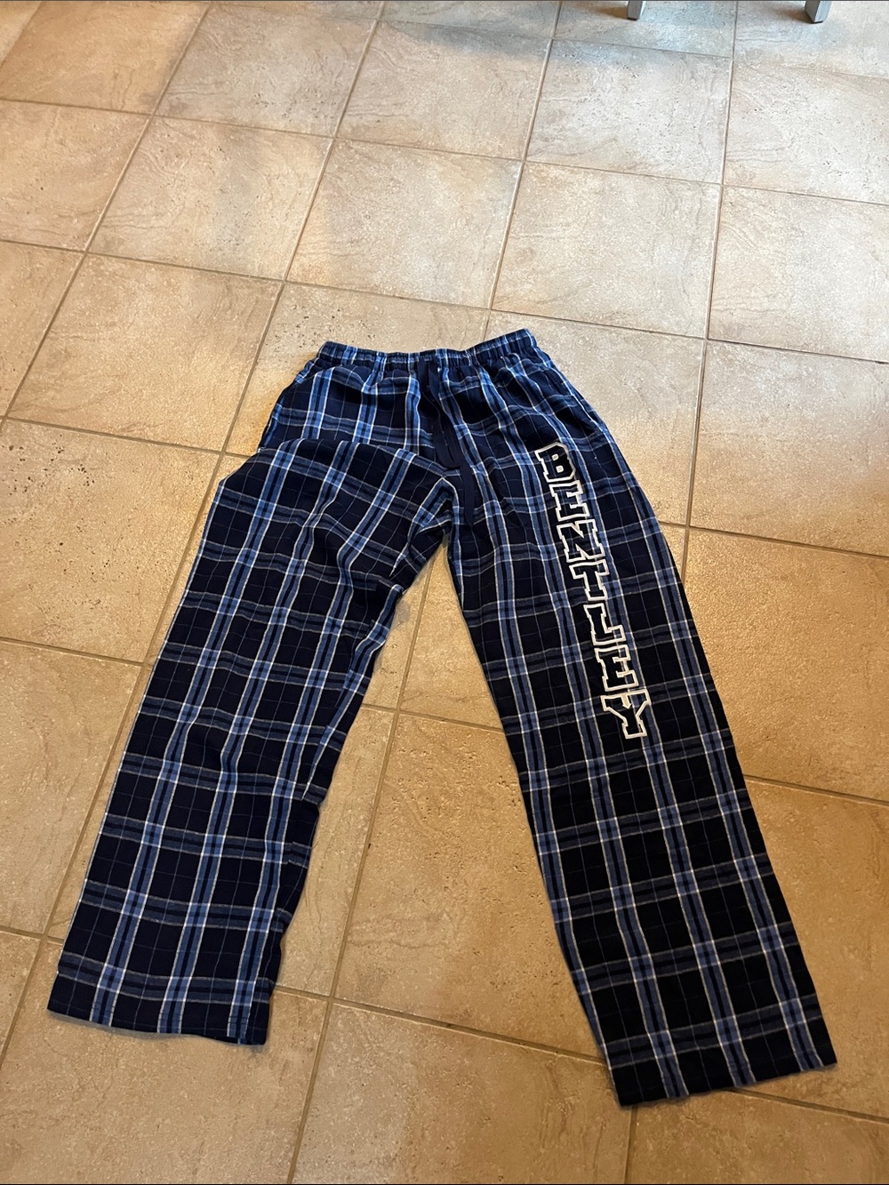 boxercraft Bentley University Navy and White Plaid Lounge Pants